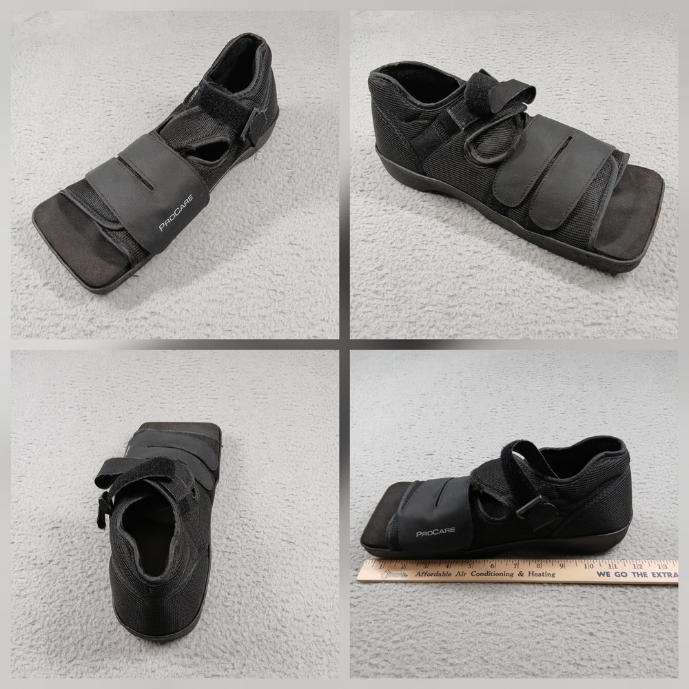 ProCare Post Op Medical‎ Walking Shoe L Unisex Adjustable Black Orthopedic